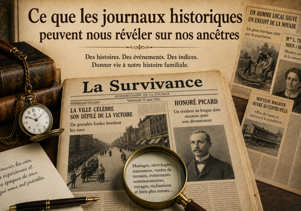 Causerie (en français) : Ce que les journaux historiques peuvent nous révéler sur nos ancêtres